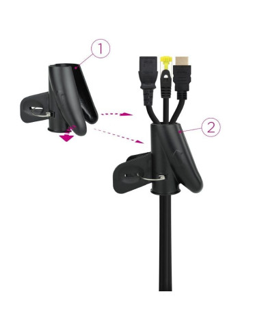 Organizador de Cables en Espiral Nanocable 10.36.0002-BK/ 2m 2