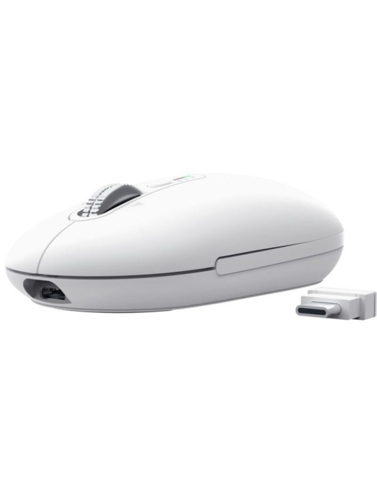 Ratón Inalámbrico Trust Seron 26019/ Batería recargable/ Hasta 3200 DPI/ Blanco