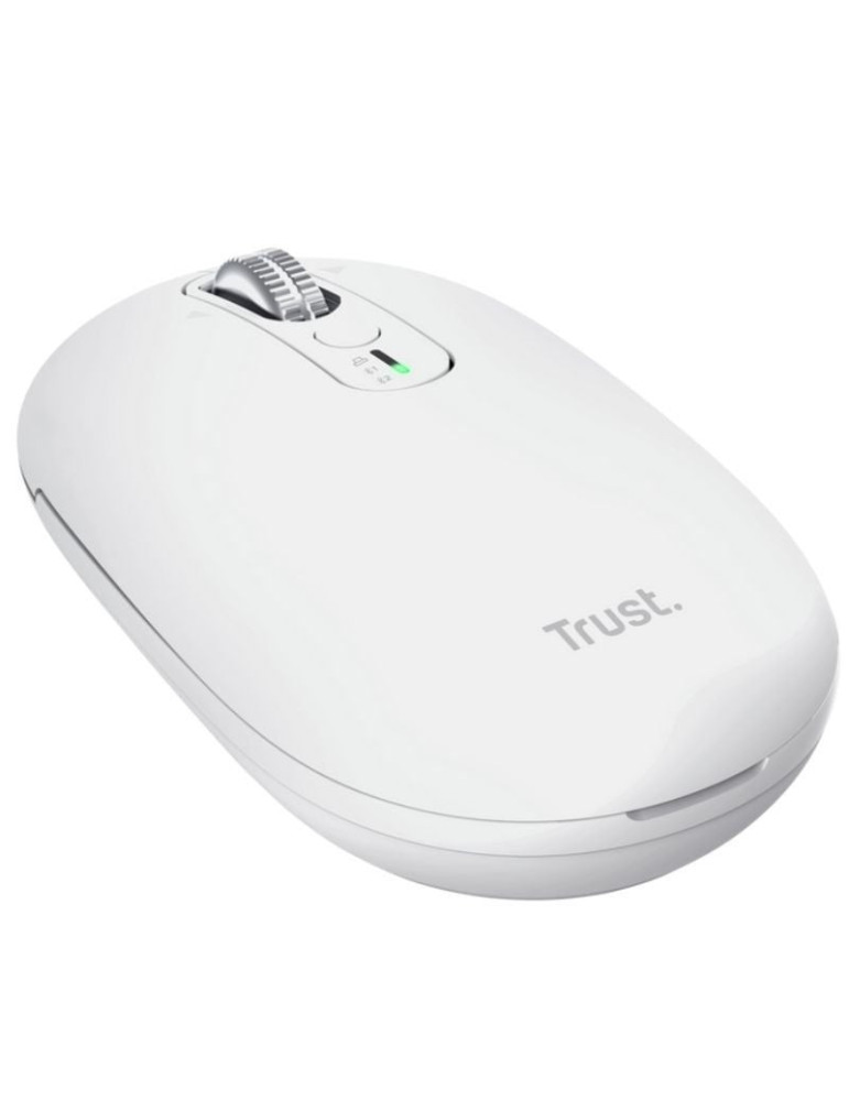 Ratón Inalámbrico Trust Seron 26019/ Batería recargable/ Hasta 3200 DPI/ Blanco