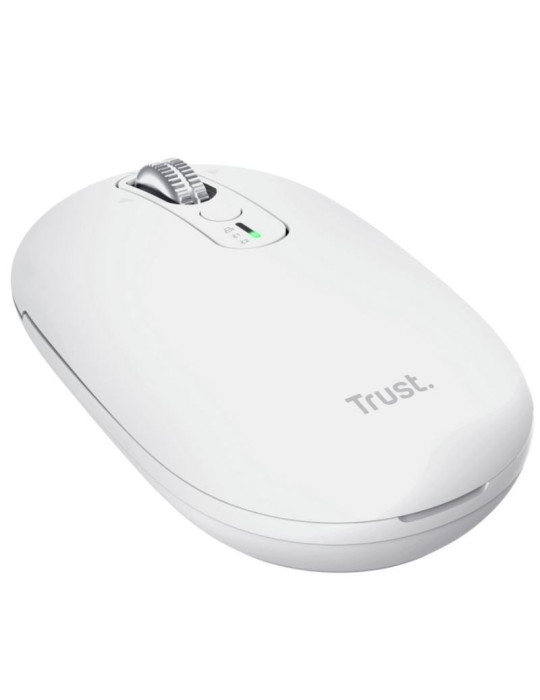 Ratón Inalámbrico Trust Seron 26019/ Batería recargable/ Hasta 3200 DPI/ Blanco