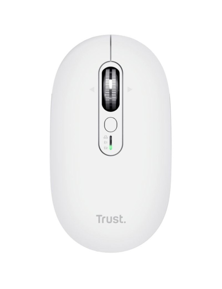 Ratón Inalámbrico Trust Seron 26019/ Batería recargable/ Hasta 3200 DPI/ Blanco