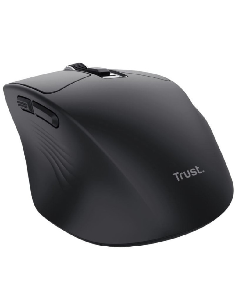 Ratón Inalámbrico Trust Niven Confort 26021/ Batería  recargable/ Hasta 3200 DPI/ Negro