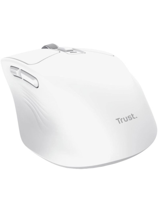 Ratón Inalámbrico Trust Niven Confort 26022/ Batería recargable/ Hasta 3200 DPI/ Blanco