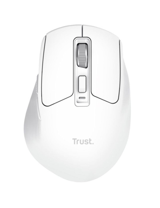 Ratón Inalámbrico Trust Niven Confort 26022/ Batería recargable/ Hasta 3200 DPI/ Blanco