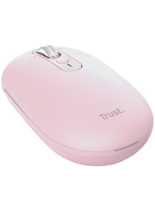 Ratón Inalámbrico Trust Seron 26206/ Batería recargable/ Hasta 3200 DPI/ Rosa