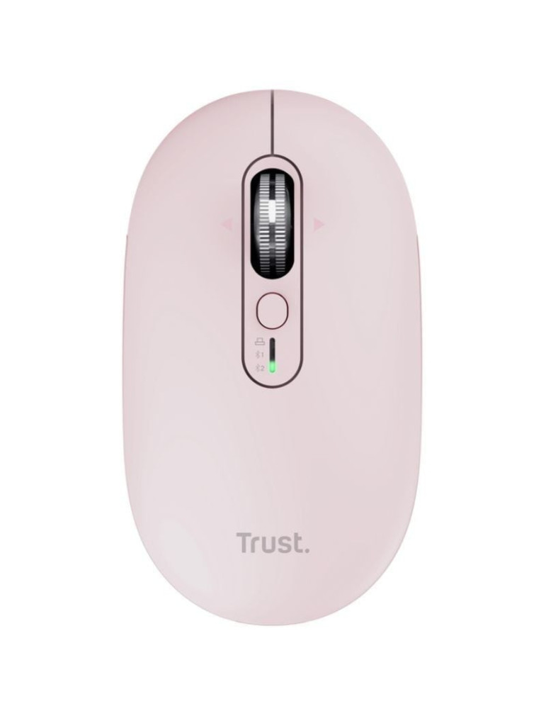 Ratón Inalámbrico Trust Seron 26206/ Batería recargable/ Hasta 3200 DPI/ Rosa
