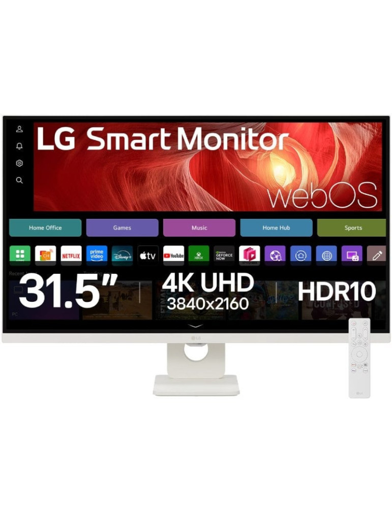 Smart Monitor LG 32U721SA-W 31.5"/ 4K/ Multimedia/ Smart TV/ Blanco