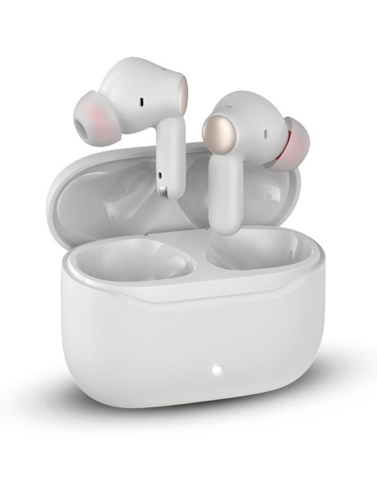 Auriculares Bluetooth SPC Ether 3 Pro con estuche de carga/ Autonomía 8h/ Blanco