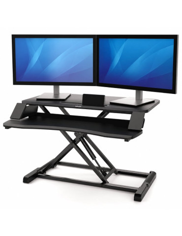 Soporte de Sobremesa Elevable Fellowes Sit-Stand Lotus Corsivo/ hasta 15kg/ Negro