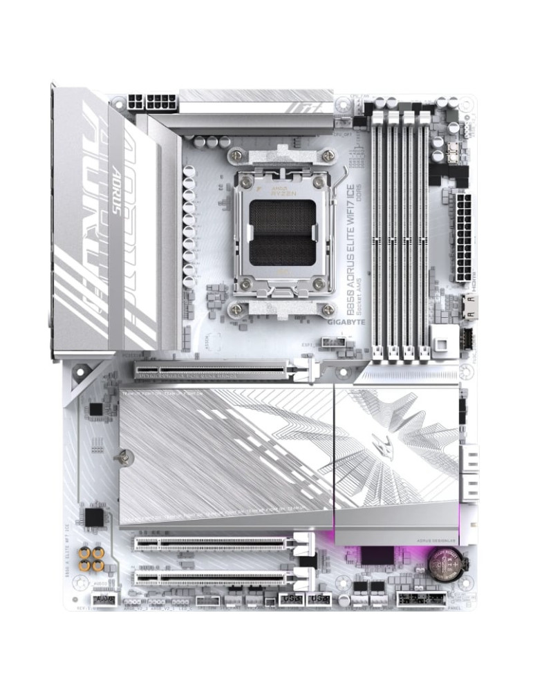 Placa Base Gigabyte B850 AORUS ELITE WIFI7 ICE Socket AM5/ DDR5/ PCIe 5.0