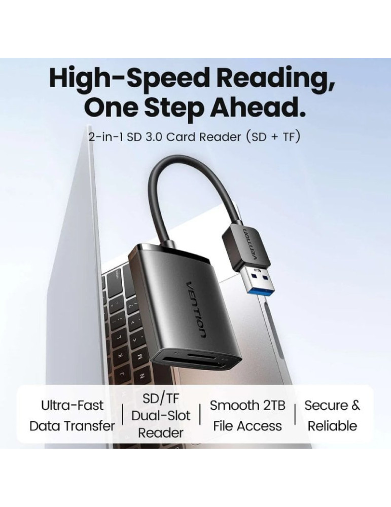 Lector de Tarjetas Externo Vention CLPBB/ USB 3.0