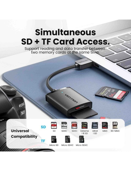 Lector de Tarjetas Externo Vention CLPBB/ USB 3.0