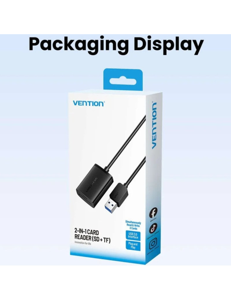Lector de Tarjetas Externo Vention CLPBB/ USB 3.0