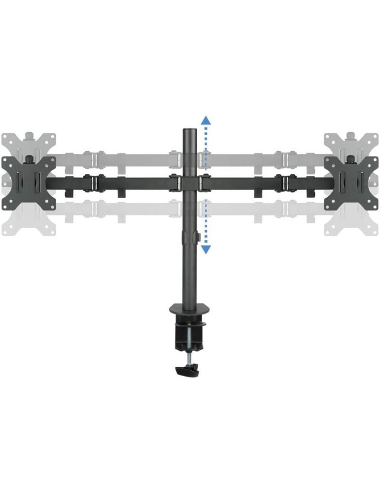 Soporte de Mesa para 2 Monitores TooQ DB1232TN-B/ Giratorio/ Inclinable/ hasta 8kg