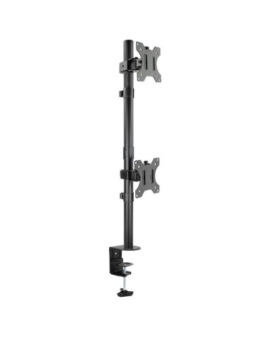 Soporte de Mesa para 2 Monitores TooQ DB1233TNV-B/ Giratorio/ Inclinable/ hasta 8kg