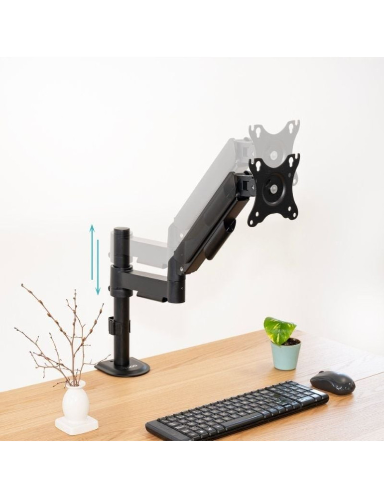 Soporte de Mesa para Monitor TooQ DB1532TNR-B/ Giratorio/ Inclinable/ hasta 9kg