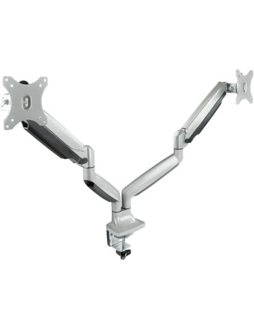 Soporte de Mesa para 2 Monitores TooQ DB3132TNR-S/ Giratorio/ Inclinable/ hasta 9kg 2