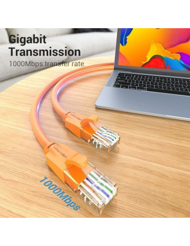 Cable de Red RJ45 UTP Vention IBEOF Cat.6/ 1m/ Naranja 2