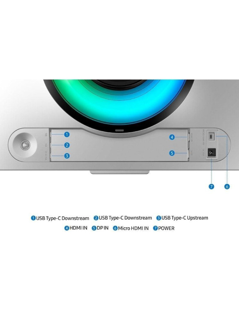 Monitor Gaming Ultrapanorámico Curvo Samsung Odyssey OLED G9 S49DG954SU 49"/ Dual QHD/ 0.03ms/ 240Hz/ OLED/ Multimedia/ Regulabl