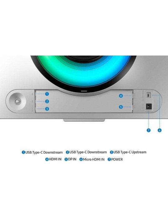 Monitor Gaming Ultrapanorámico Curvo Samsung Odyssey OLED G9 S49DG954SU 49"/ Dual QHD/ 0.03ms/ 240Hz/ OLED/ Multimedia/ Regulabl