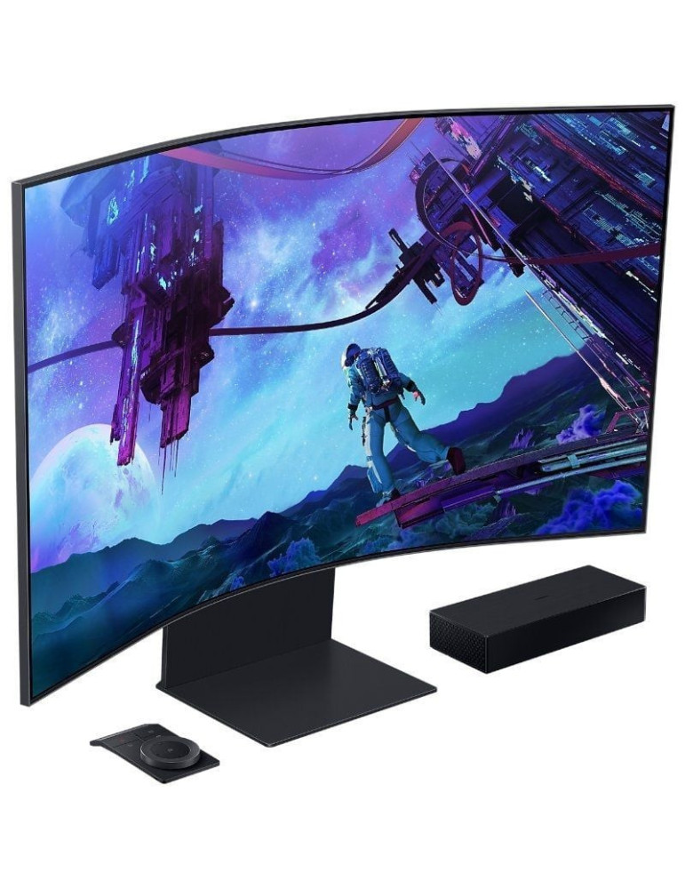 Monitor Gaming Curvo Samsung Odyssey Ark S55CG970NU 55"/ 4K/ 1ms/ 165Hz/ VA/ Regulable en altura/ Smart TV/ Multimedia/ Negro