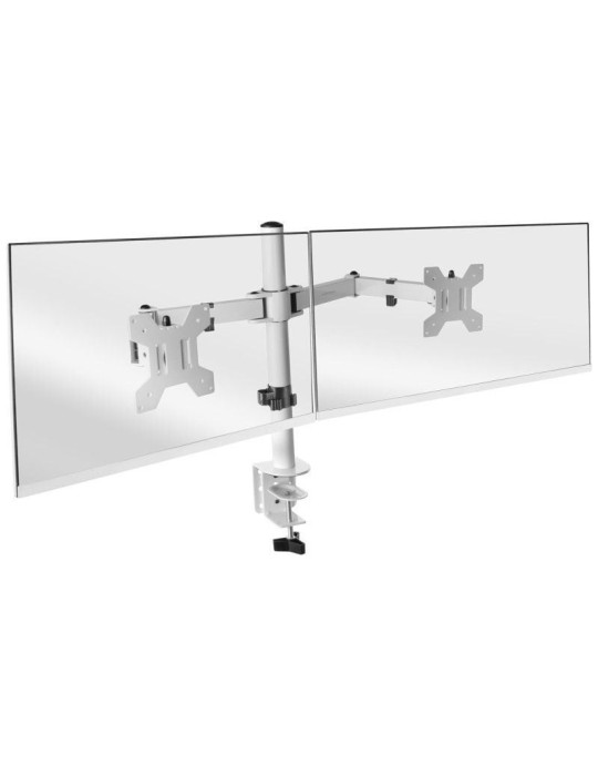 Soporte de Mesa para 2 Monitores Mars Gaming MARM2/ Giratorio/ Inclinable/ hasta 8kg