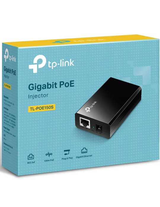 Inyector PoE TP-Link POE150S/ 802.3af/ 2 Puertos RJ45