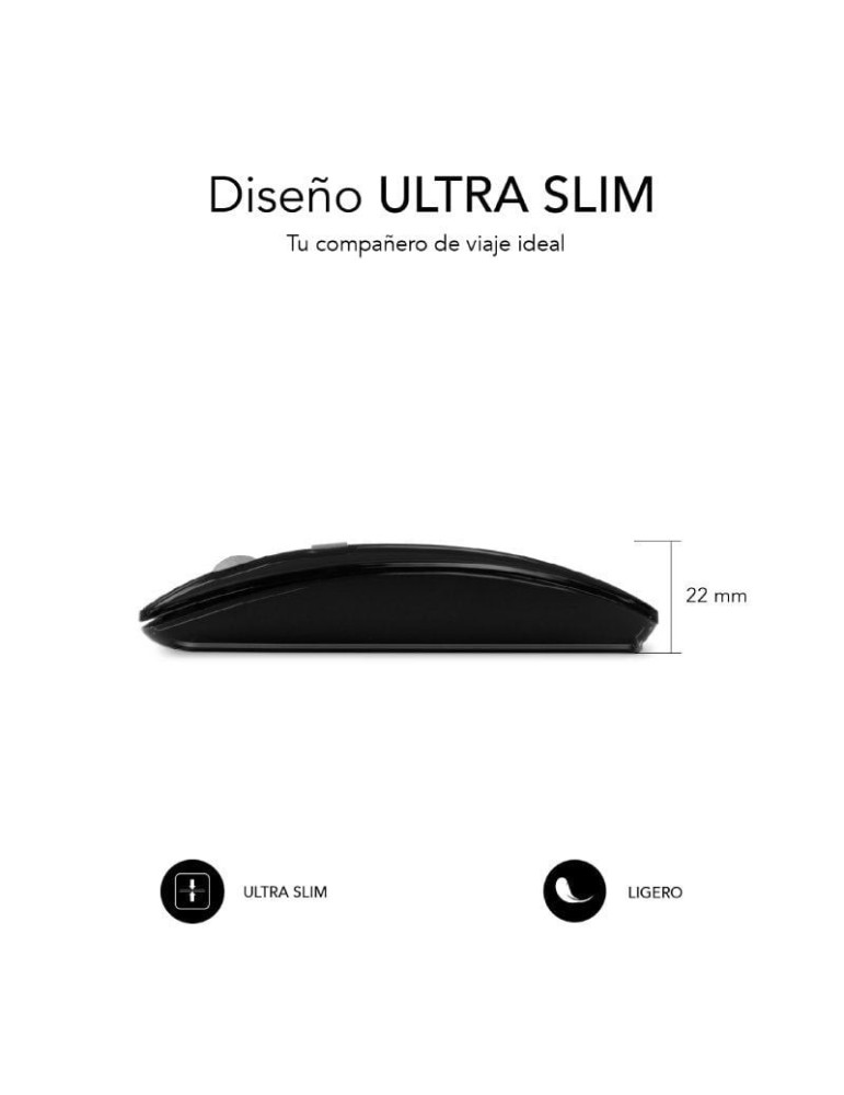 Ratón Inalámbrico Subblim Dual Flat/ Batería recargable/ Hasta 1600 DPI