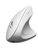 Ratón Vertical Inalámbrico Subblim Glide Vertical Ergo Dual Battery/ Batería Recargable/ Hasta 1600 DPI/ Blanco