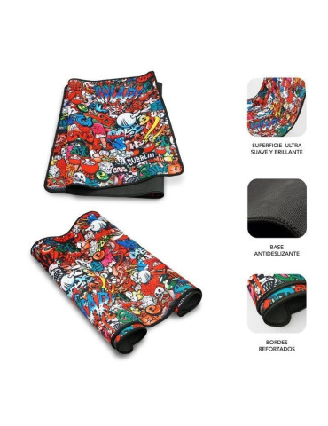Alfombrilla Subblim 01PUW02 Graffiti XL/ 900 x 400 x 3 mm 2