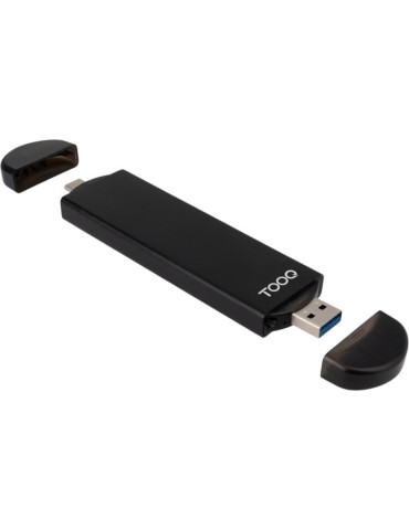 Caja Externa para Disco SSD M.2 NVMe TooQ TQE-2240B/ USB 3.0/ USB Tipo-C 3.2 Gen2 2