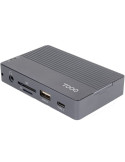 Docking USB Tipo-C TooQ TQE-2242G/ Ranura SSD M.2/ 1xHDMI/ 1xRJ45/ 1xUSB/ 1xUSB Tipo-C/ 1xLector Tarjetas/ 1x Jack 3.5/ 1xUSB Ti