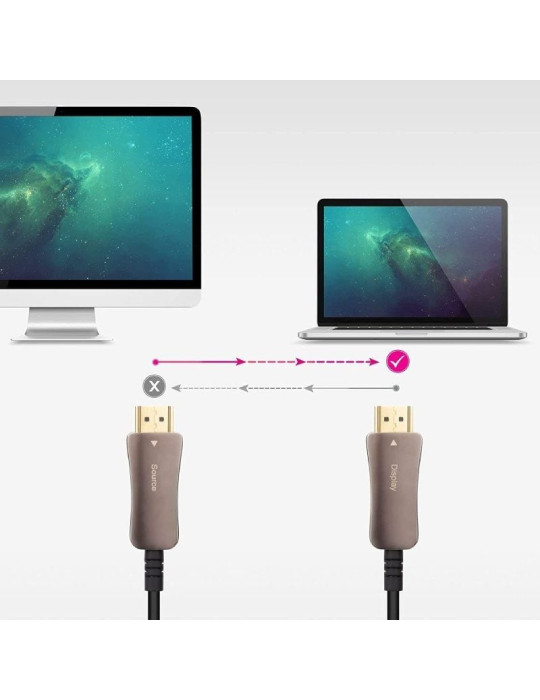 Cable HDMI 2.1 AOC 8K Nanocable 10.15.2115/ HDMI Macho - HDMI Macho/ 15m/ Negro