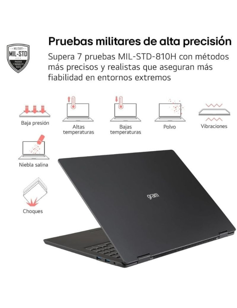 Portátil LG Gram 14ZD90U-G.AX85BN Intel Core Ultra 7-355/ 32GB/ 512GB SSD/ 14"/ Sin Sistema Operativo
