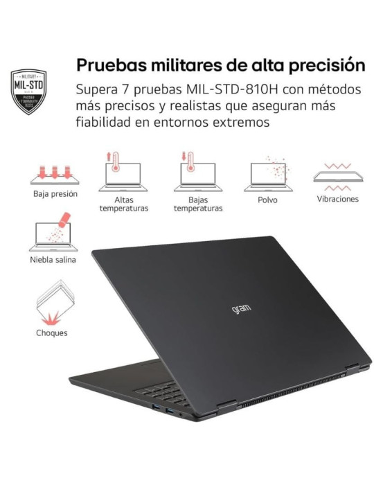 Portátil LG Gram 14ZD90U-G.AX85BN Intel Core Ultra 7-355/ 32GB/ 512GB SSD/ 14"/ Sin Sistema Operativo