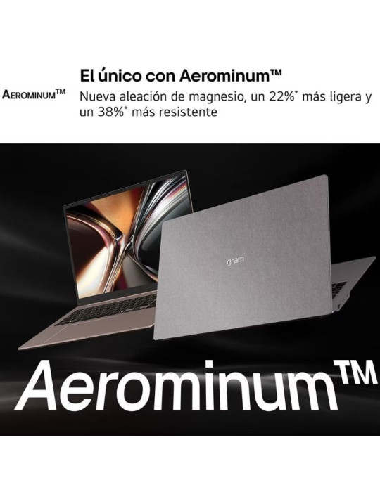Portátil LG Gram Pro 16ZD90U-G.AX85BN Intel Core Ultra 7-355/ 32GB/ 512GB SSD/ 16"/ Sin Sistema Operativo