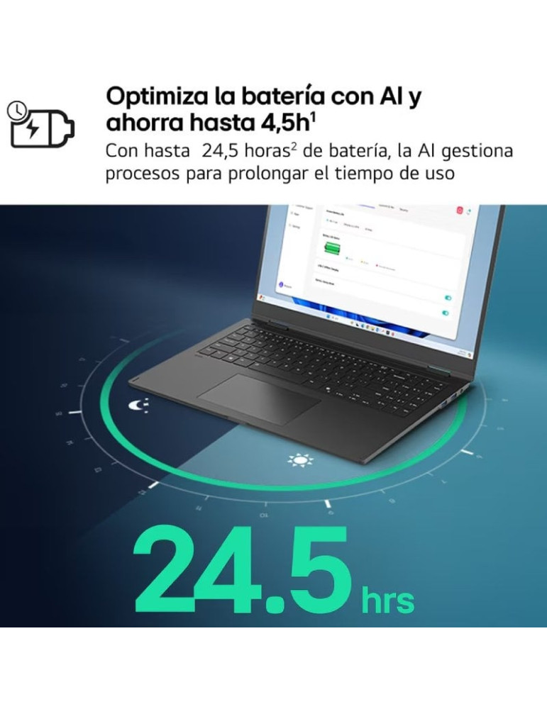 Portátil LG Gram 17ZD90TL-G.AX85BN Intel Core Ultra 7-258V/ 32GB/ 512GB SSD/ 17"/ Sin Sistema Operativo
