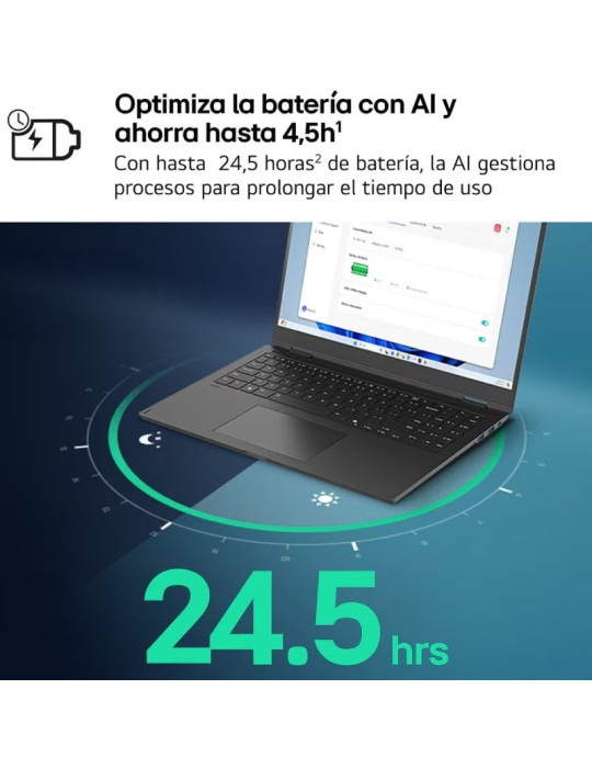 Portátil LG Gram 17ZD90TL-G.AX85BN Intel Core Ultra 7-258V/ 32GB/ 512GB SSD/ 17"/ Sin Sistema Operativo
