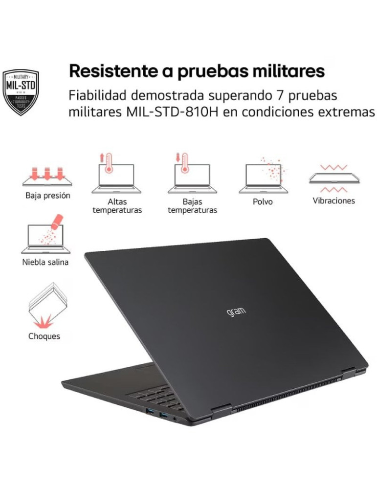 Portátil LG Gram 17ZD90TL-G.AX85BN Intel Core Ultra 7-258V/ 32GB/ 512GB SSD/ 17"/ Sin Sistema Operativo