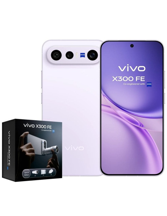 Smartphone Vivo X300 FE 12GB/ 512GB/ 6.31"/ 5G/ Púrpura/ Incluye Extensor Teleobjetivo