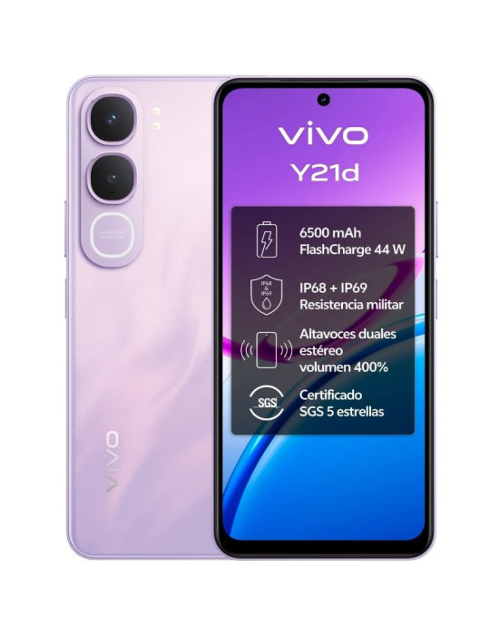 Smartphone Vivo Y21d 4GB/ 128GB/ 6.68"/ Púrpura