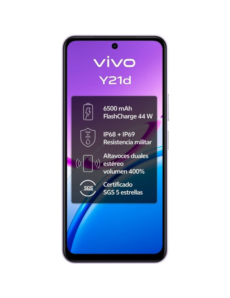Smartphone Vivo Y21d 4GB/ 128GB/ 6.68"/ Púrpura