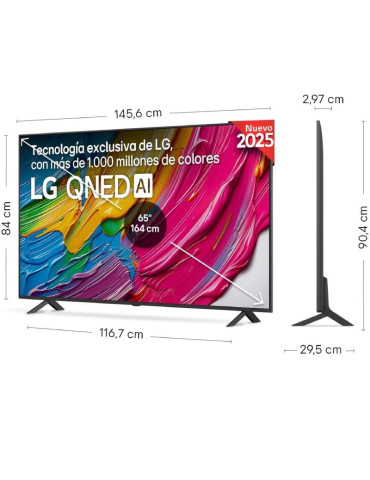 Televisor LG QNED AI QNED80 65QNED80A6A 65"/ Ultra HD 4K/ Smart TV/ WiFi 2