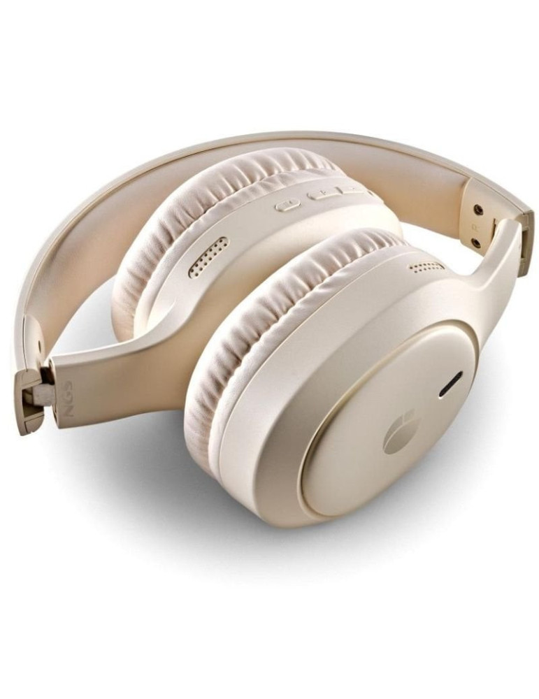 Auriculares Inalámbricos NGS Artica Tempest/ con Micrófono/ Bluetooth/ Beige