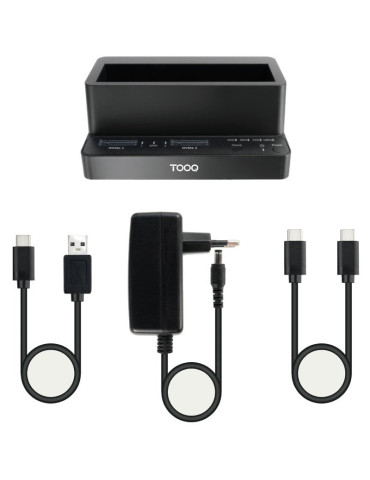 Docking Station para SSD M2 SATA/NVMe TooQ TQDS-502B 2