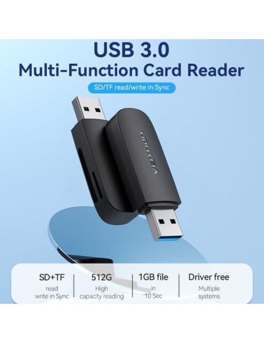 Lector de Tarjetas Externo Vention CLGB0/ USB 3.0