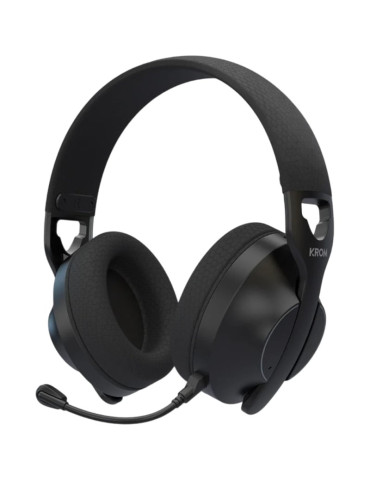 Auriculares Gaming Inalámbricos con Micrófono Krom Phase/ Bluetooth/ Jack 3.5/ USB 2.0/ Negros