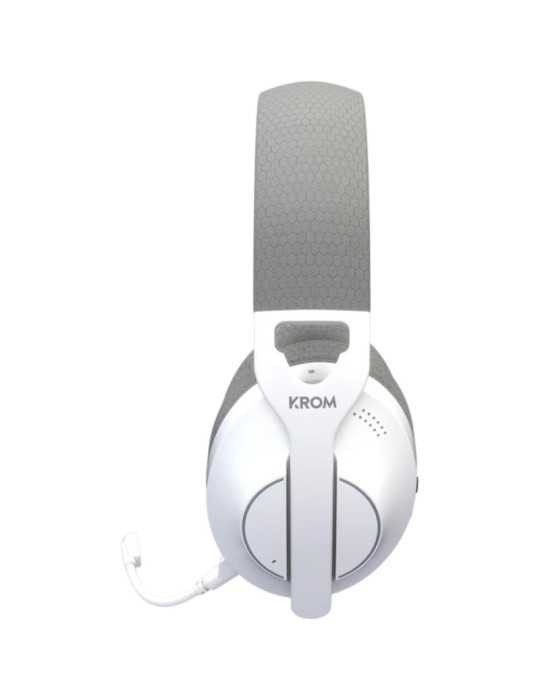 Auriculares Gaming Inalámbricos con Micrófono Krom Phase/ Bluetooth/ Jack 3.5/ USB 2.0/ Blancos
