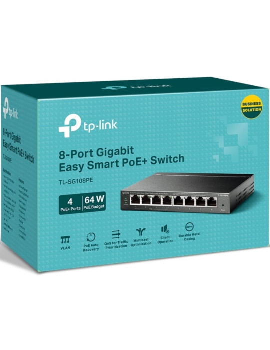 Switch TP-Link TL-SG108PE 8 Puertos/ RJ-45 10/100/1000/ PoE