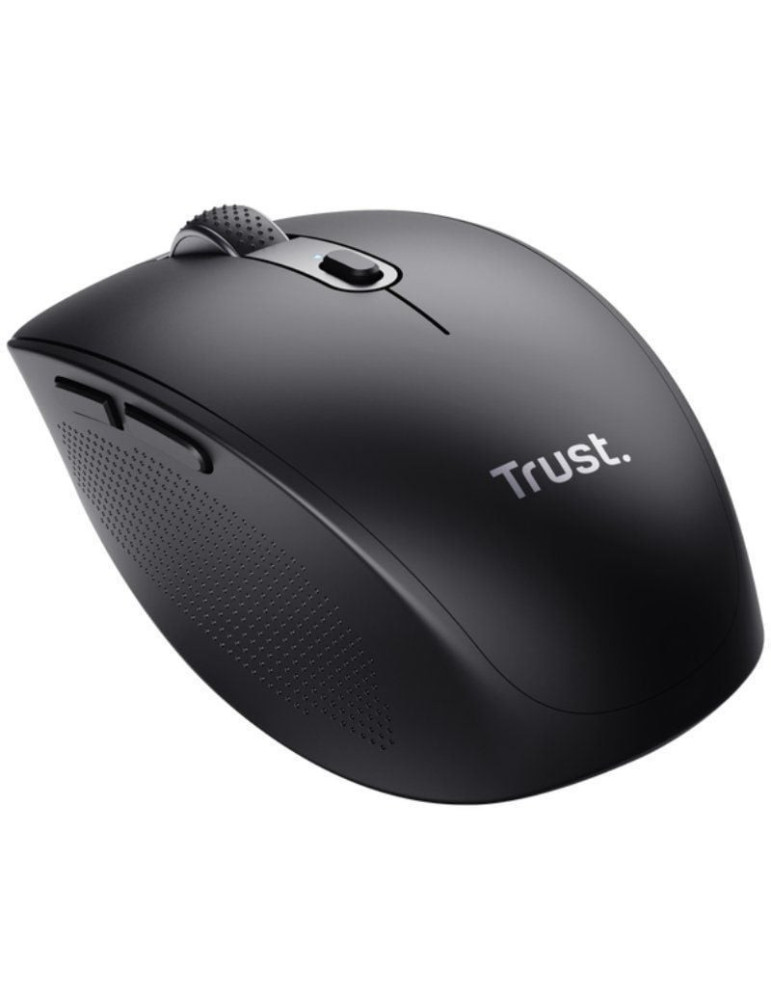 Ratón Inalámbrico Trust Ozaa Compact Wireless/ Batería recargable/ Hasta 3200 DPI/ Negro